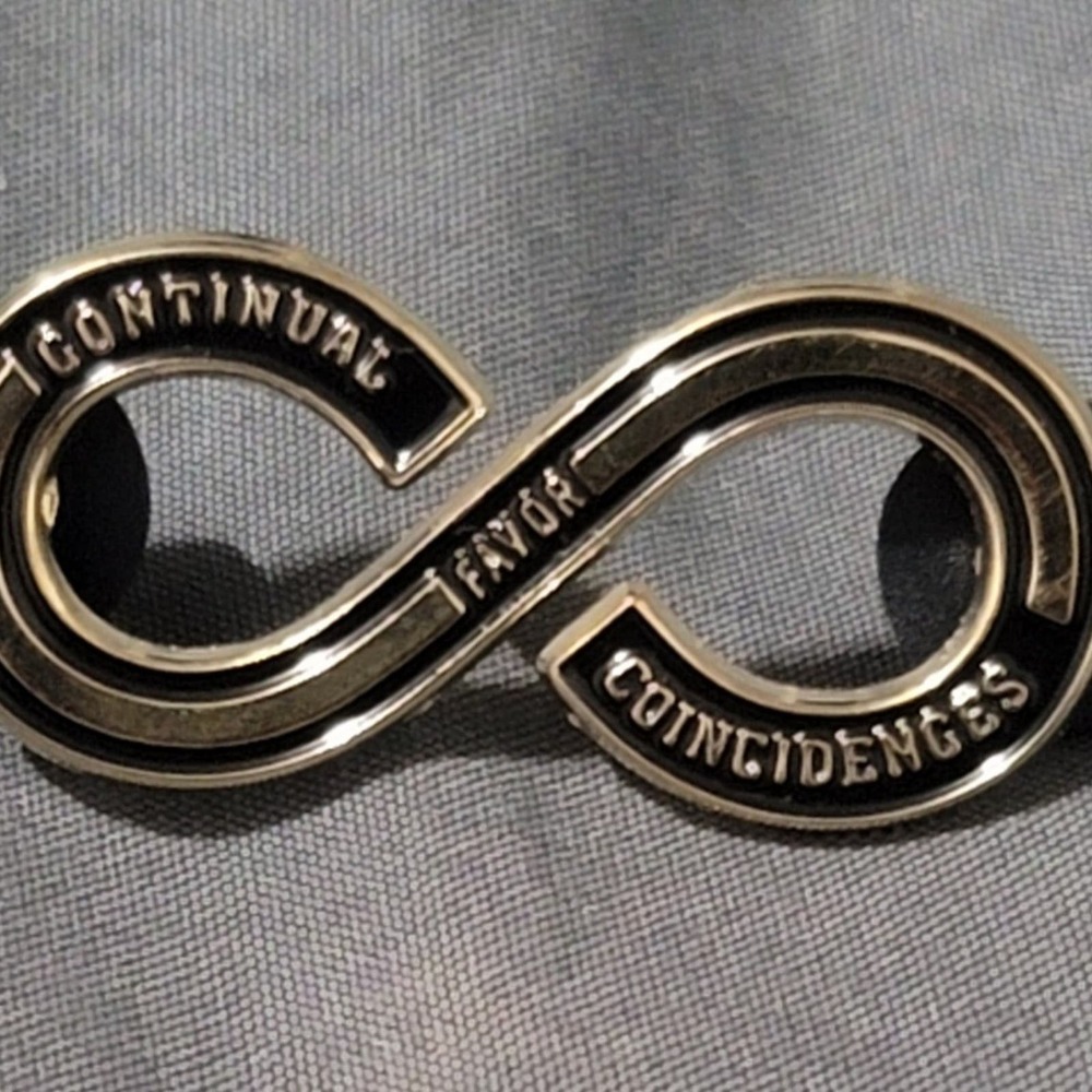 COPY - Continual Coincidences Favor Custom Gold Tone Brand Logo Lapel Pin